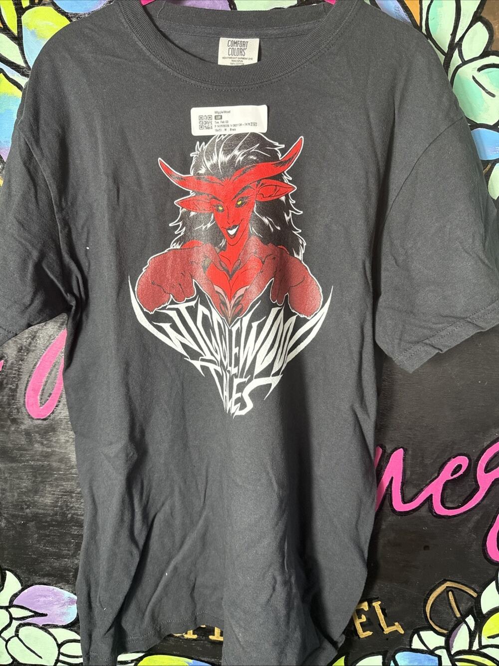 Wigglewood Tales Graphic Tee T-Shirt, Black, Medium